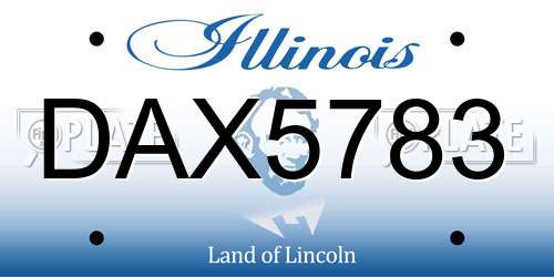 DAX5783 Illinois License Plate