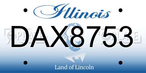 DAX8753 Illinois License Plate