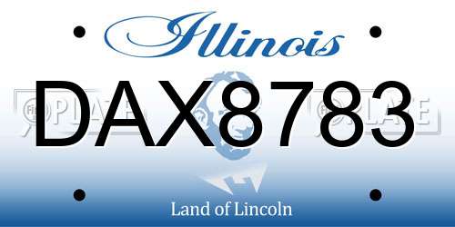 DAX8783 Illinois License Plate