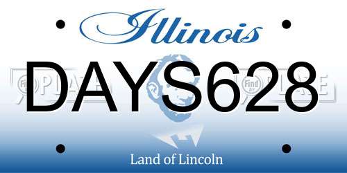 DAYS628 Illinois License Plate