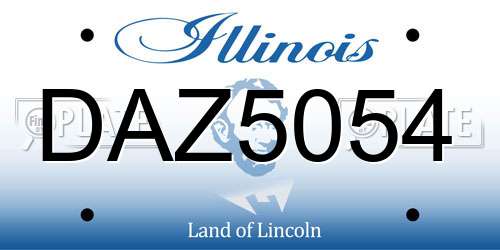 DAZ5054 Illinois License Plate