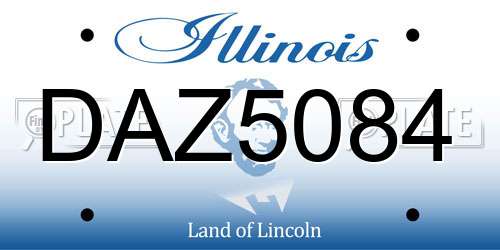 DAZ5084 Illinois License Plate