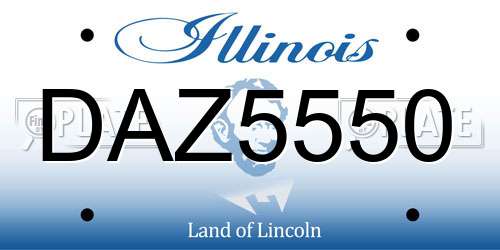 DAZ5550 Illinois License Plate