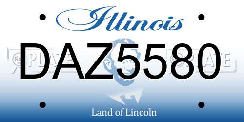 DAZ5580 Illinois License Plate