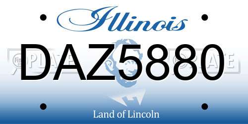 DAZ5880 Illinois License Plate