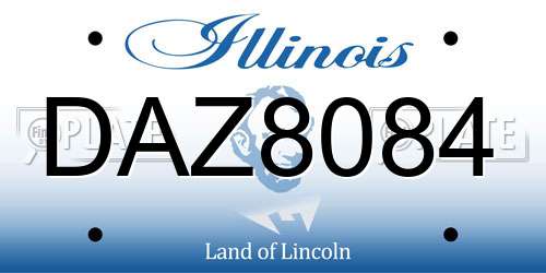 DAZ8084 Illinois License Plate