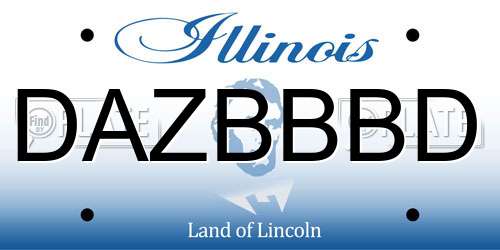 DAZBBBD Illinois License Plate