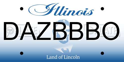 DAZBBBO Illinois License Plate
