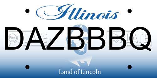 DAZBBBQ Illinois License Plate
