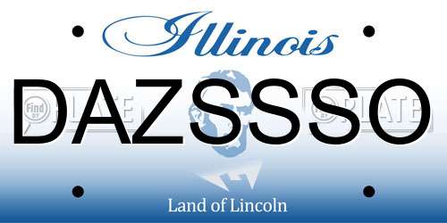 DAZSSSO Illinois License Plate