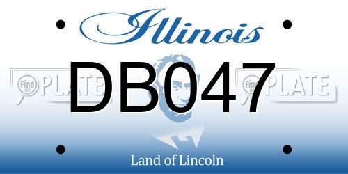 DB047 Illinois License Plate