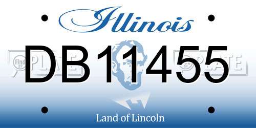 DB11455 Illinois License Plate