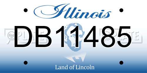 DB11485 Illinois License Plate