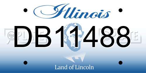 DB11488 Illinois License Plate
