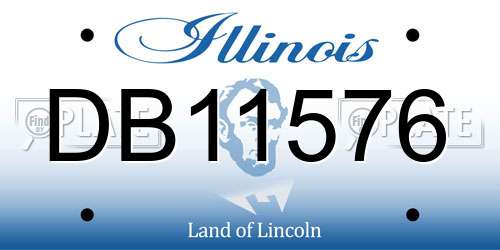 DB11576 Illinois License Plate