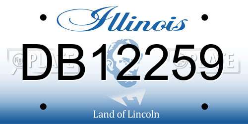 DB12259 Illinois License Plate