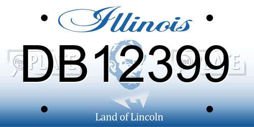 DB12399 Illinois License Plate