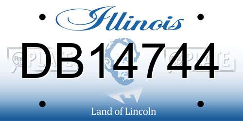 DB14744 Illinois License Plate