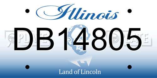 DB14805 Illinois License Plate
