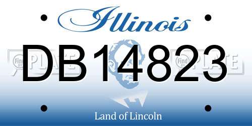 DB14823 Illinois License Plate