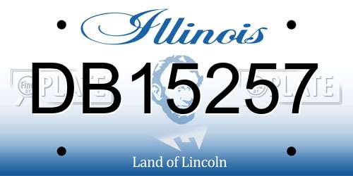 DB15257 Illinois License Plate