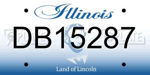 DB15287 Illinois License Plate