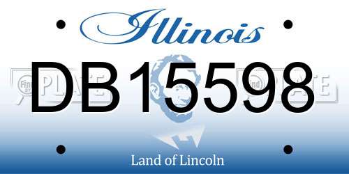 DB15598 Illinois License Plate