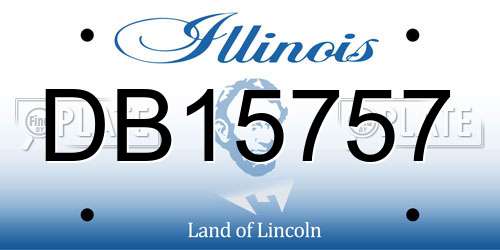 DB15757 Illinois License Plate