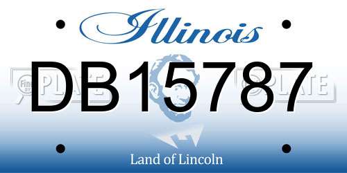 DB15787 Illinois License Plate