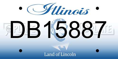 DB15887 Illinois License Plate
