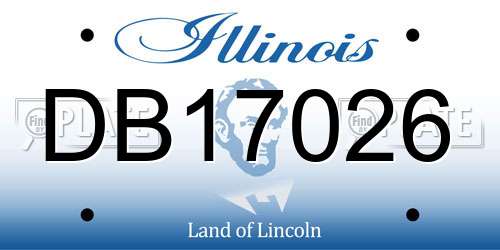 DB17026 Illinois License Plate
