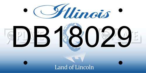 DB18029 Illinois License Plate