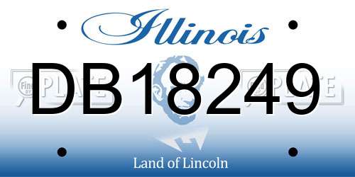DB18249 Illinois License Plate