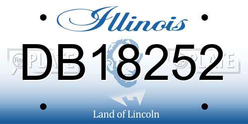 DB18252 Illinois License Plate