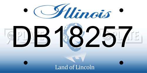 DB18257 Illinois License Plate