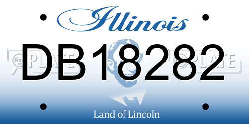 DB18282 Illinois License Plate