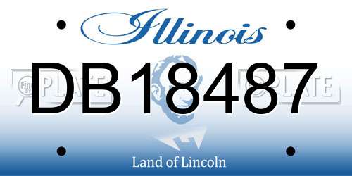 DB18487 Illinois License Plate