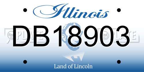 DB18903 Illinois License Plate
