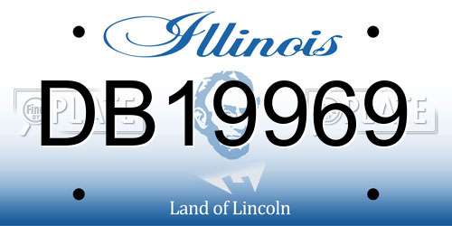 DB19969 Illinois License Plate