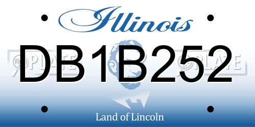 DB1B252 Illinois License Plate