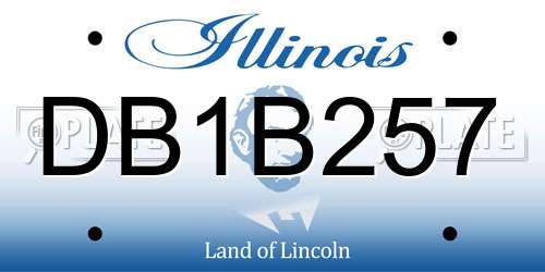 DB1B257 Illinois License Plate