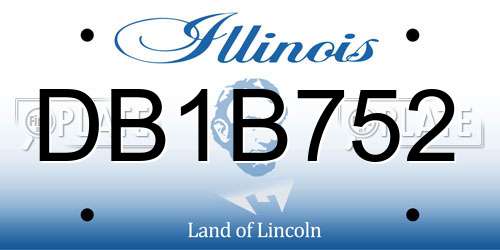DB1B752 Illinois License Plate