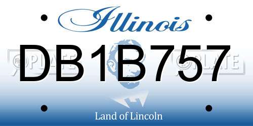 DB1B757 Illinois License Plate