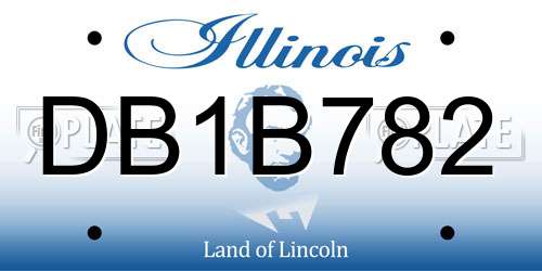 DB1B782 Illinois License Plate