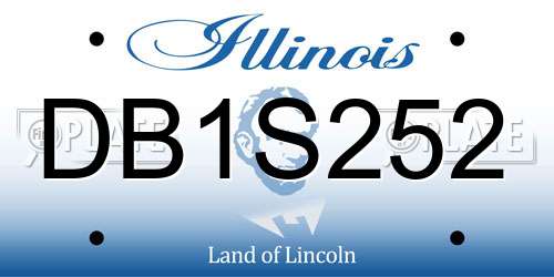 DB1S252 Illinois License Plate