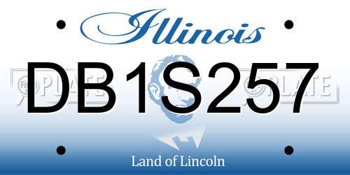 DB1S257 Illinois License Plate