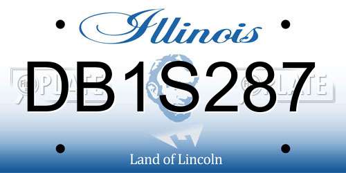 DB1S287 Illinois License Plate