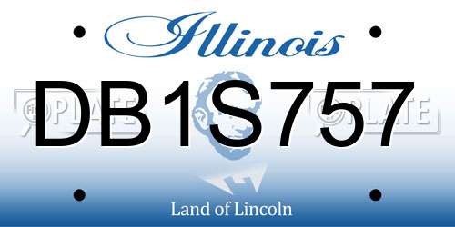 DB1S757 Illinois License Plate