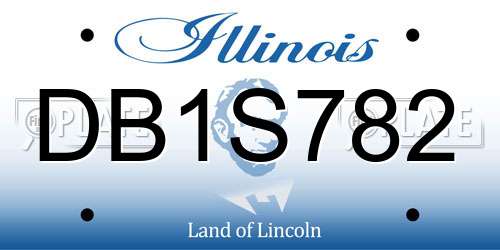 DB1S782 Illinois License Plate