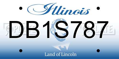 DB1S787 Illinois License Plate